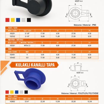 Delik İçi Kulaklı Yumuşak Tapa – Kulaklı Kanallı Tapa