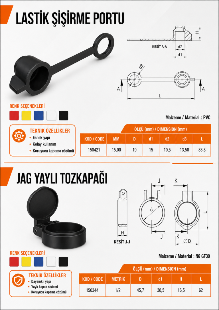 Lastik Şişirme Portu – Jag Yaylı Toz Kapağı