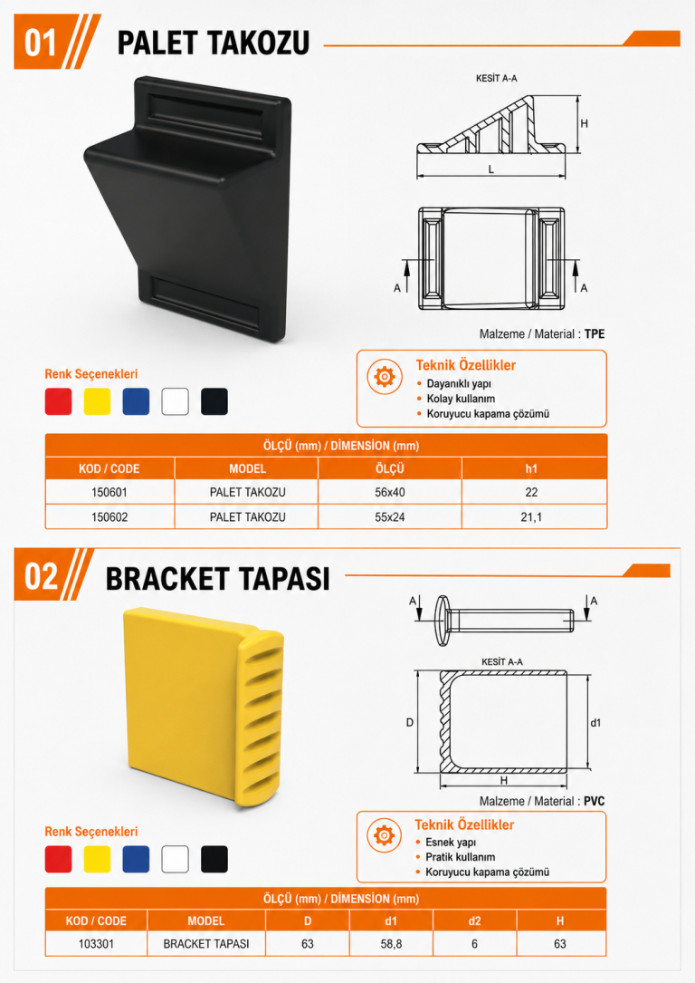 Palet Takozu – Bracket Tapası